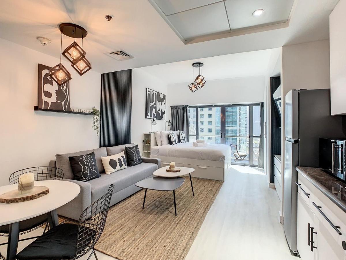 Luxury Modern Studio In Jlt With Amazing View & Rooftop Pool - Sleeps 3 ดูไบ ภายนอก รูปภาพ